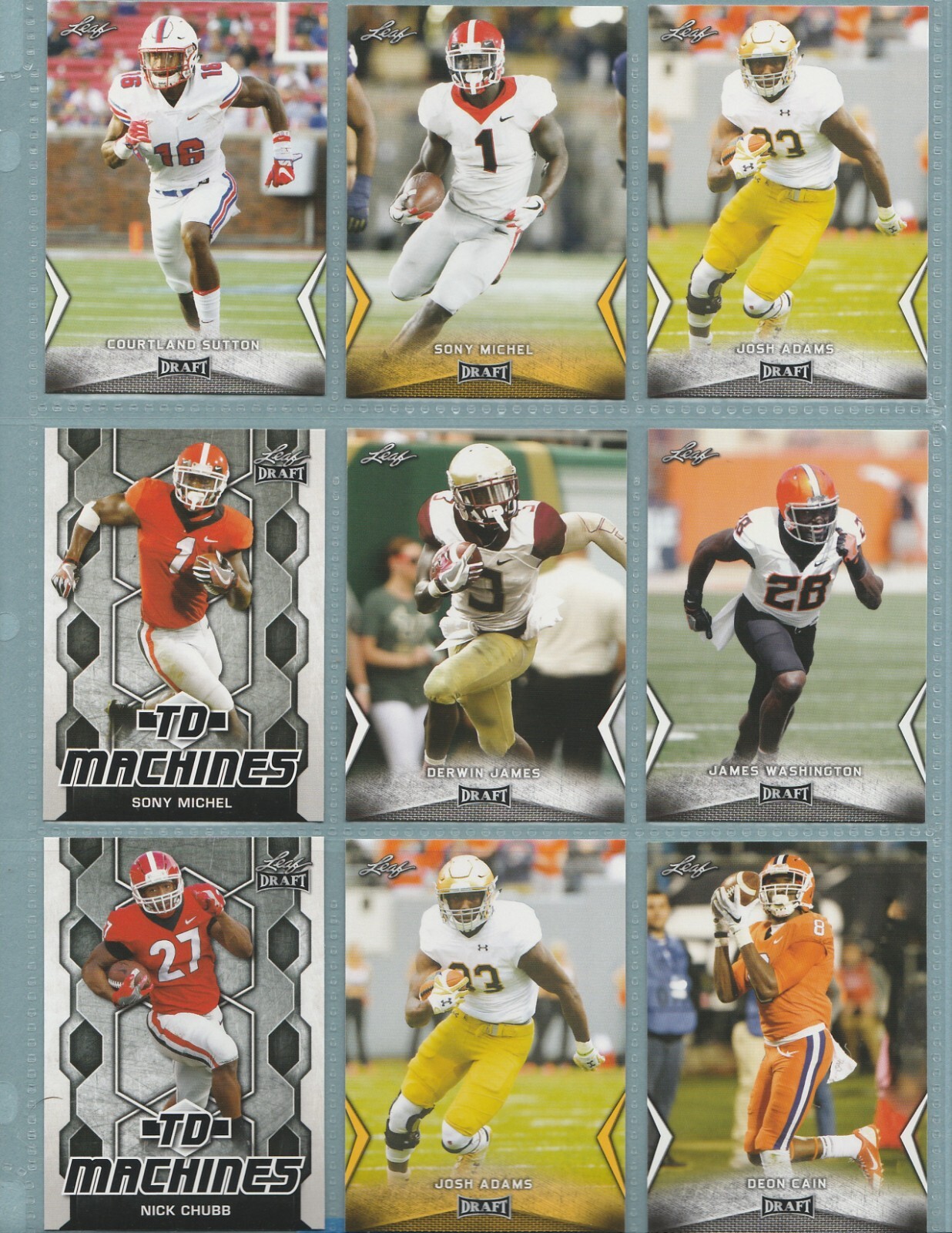 2018 LEAF DRAFT DEON CAIN CLEMSON TIGERS #18 B38