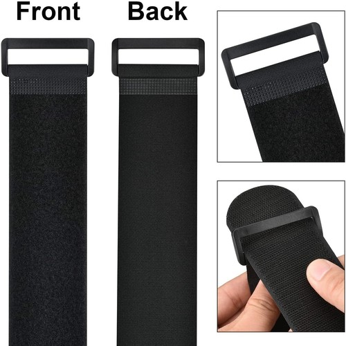 BONINO reusable Hook and Loop Strap Tape Cable straps ties Black - Picture 5 of 12
