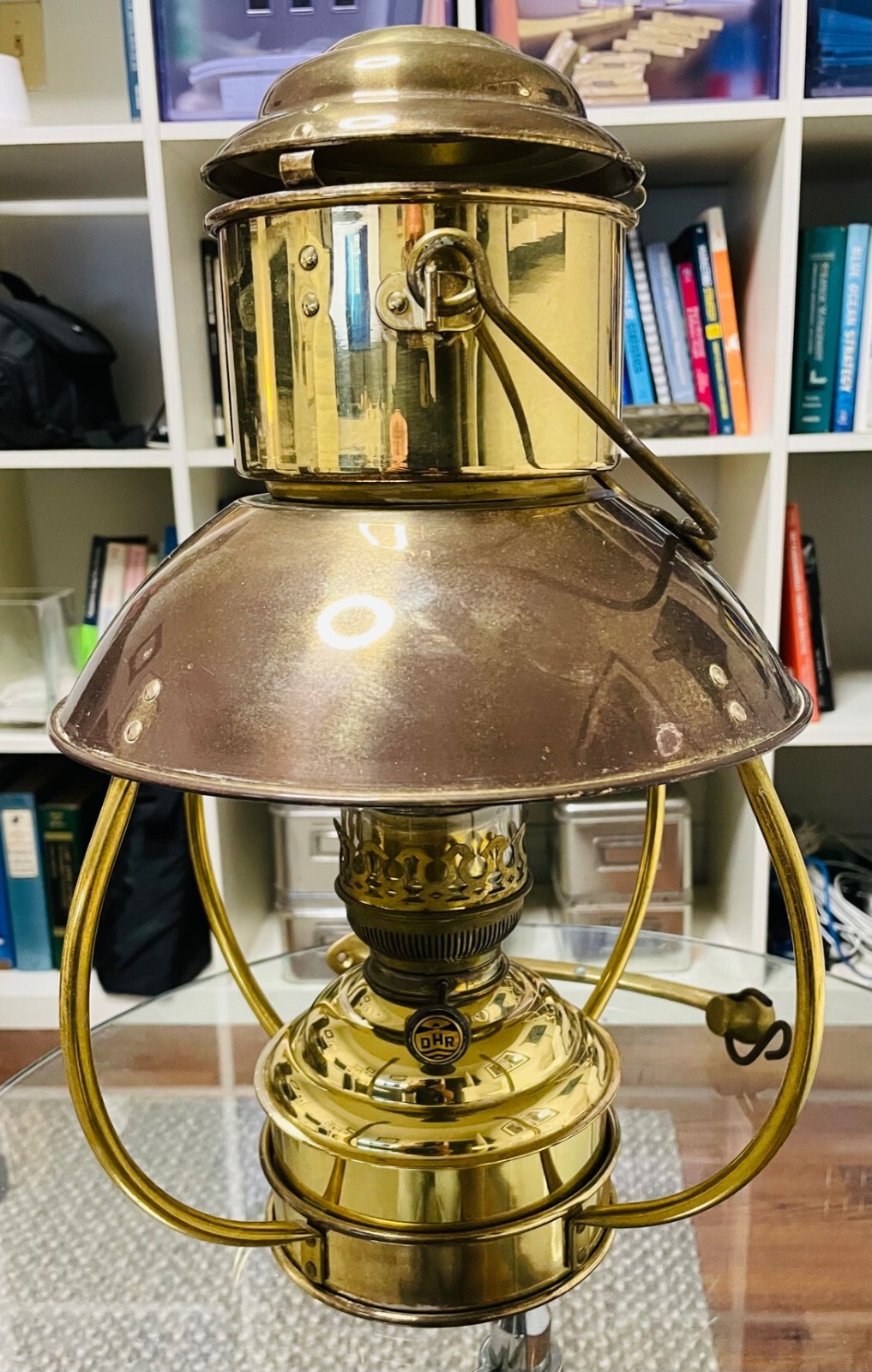 brass danish vintage nautical oil lamp eBay