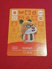 GRAHAM ANIMAL CROSSING AMIIBO SERIES 4 CARD #324 TRACKED AU POST geniuine