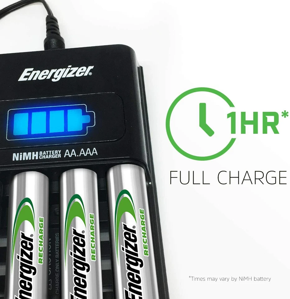 Energizer MAXI Charger for AAA & AA NiMH + 4 AA 2000 mAh batteries Recharge - Image 3 of 4