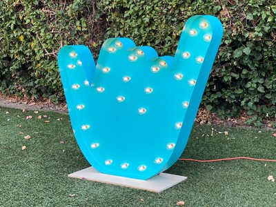 Giant Shaka Symbol Light Up Marquee Sign | Custom Vintage Marquee Sign 