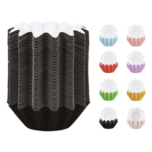 Mini forros de papel de cocina para hornear pasteles estuches para magdalenas soporte taza 50 un.