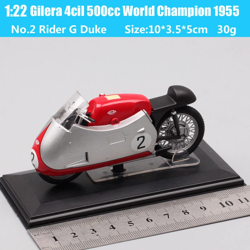 1/22 Gilera 4cil 500cc 1955 Rider #2 Geoff Duke motorcycle Diecast Toy model - Image 2 of 4