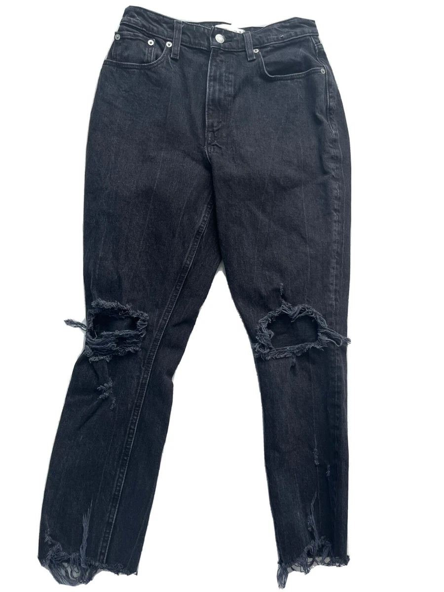 Abercrombie black deals ripped jeans