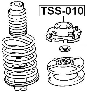适用于丰田 CORSA/TERCEL EL5#/NL50 1994 - 1999 年前支柱安装 48609-1 — 第 2/3 张图片