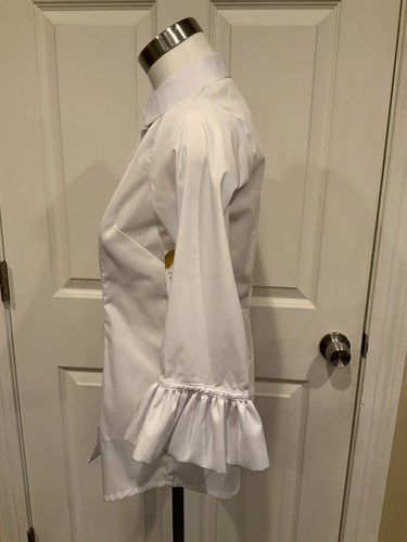 Gretchen Scott White Priss Brooks Button-Up Shirt W/ Flared Sleeves Size XS NWT! - Picture 5 of 10