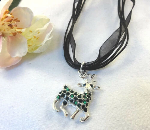 Schwarze Strassstein Modeschmuck-Ketten