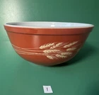 VTG 1970’s PYREX #403 Autumn Harvest Wheat Bowl Golden Orange Rust Brown