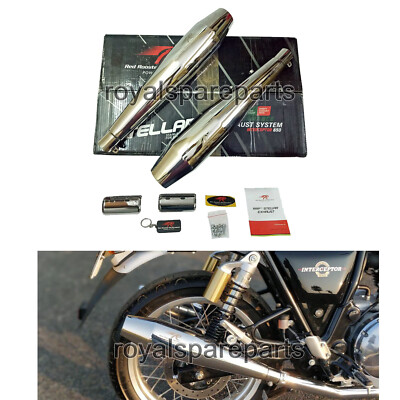 Fit Für Royal Enfield Interceptor 650 Ss Red Rooster Auspuff Schalldämpfer Paar