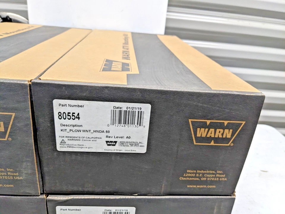 Warn 80554 Front Plow Mount Kit for Honda 500 Rubicon 500 NEW - Image 3 of 4