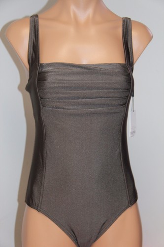 NWT Calvin Klein Swimsuit Bikini one 1 piece Size 6 metallic Bronze - Picture 2 of 4