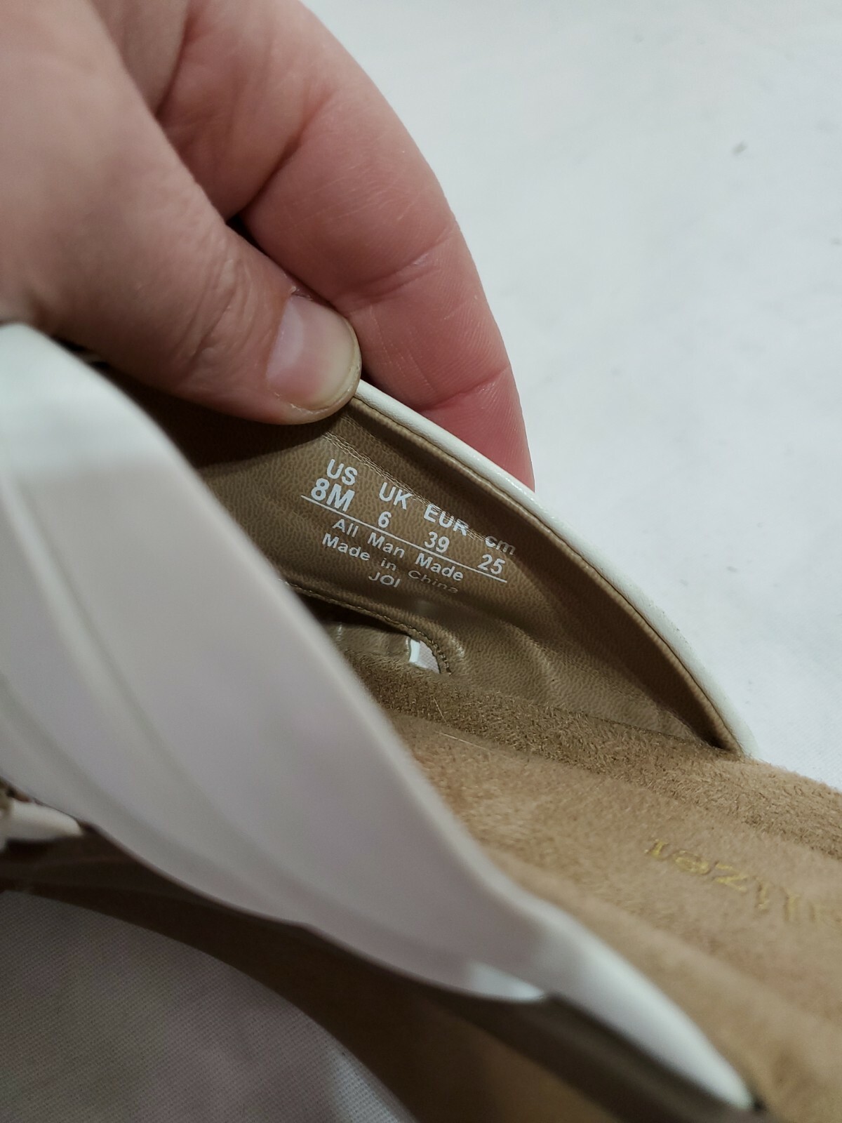 LOTTO Sandalo Naturalizer bianco Biege taglia 8 usato#1487