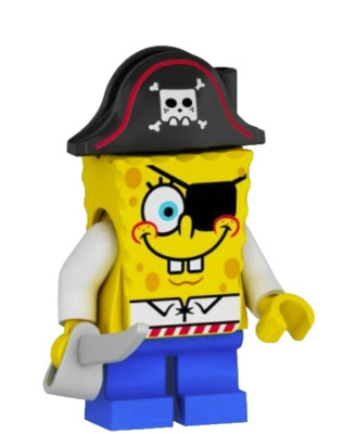 Sponge Bob Squarepants Building Block Mini Figure SpongeBob the Pirate