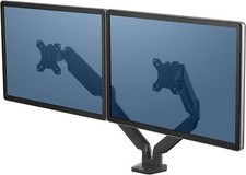 FELLOWS - PLATINUM SERIES DUAL MONITOR ARM - BLACK - NEW IN UNOPENED BOX