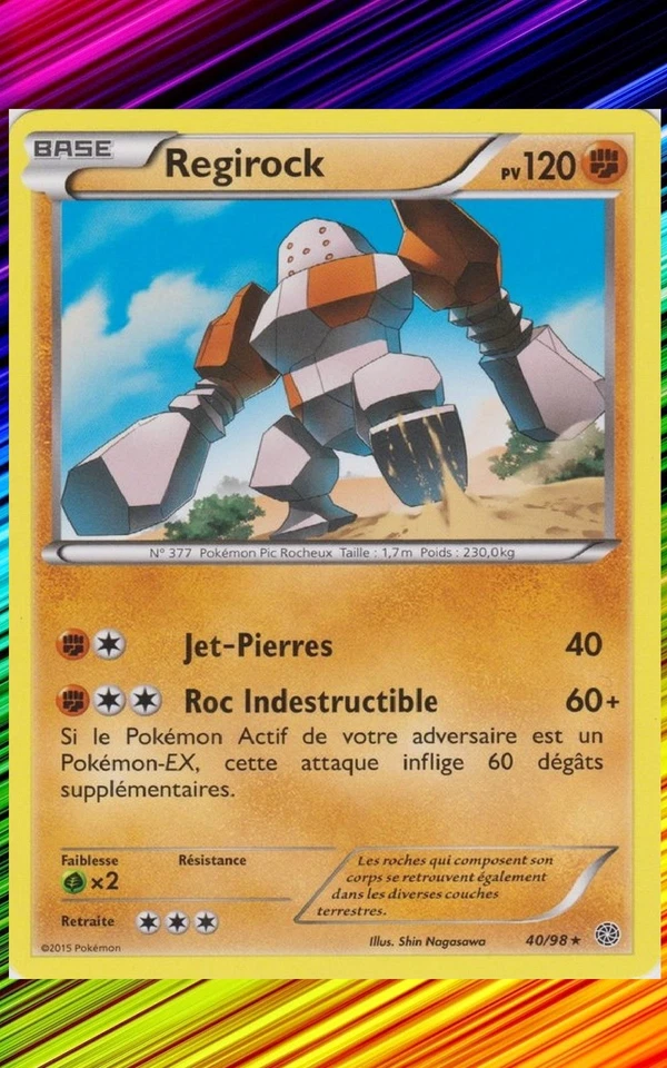 Regirock Holo Deck Promo -XY07:Origines Antiques-40/98-Carte Pokemon Neuve FR - Photo 1/1