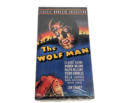 The Wolf Man 1941 VHS 1999 Release Horror Monster Collection SEALED WATERMARK