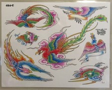 Tattoo Flash Single Sheet Print Official Tattoo Phoenix Birds Pheasant 11 X 14