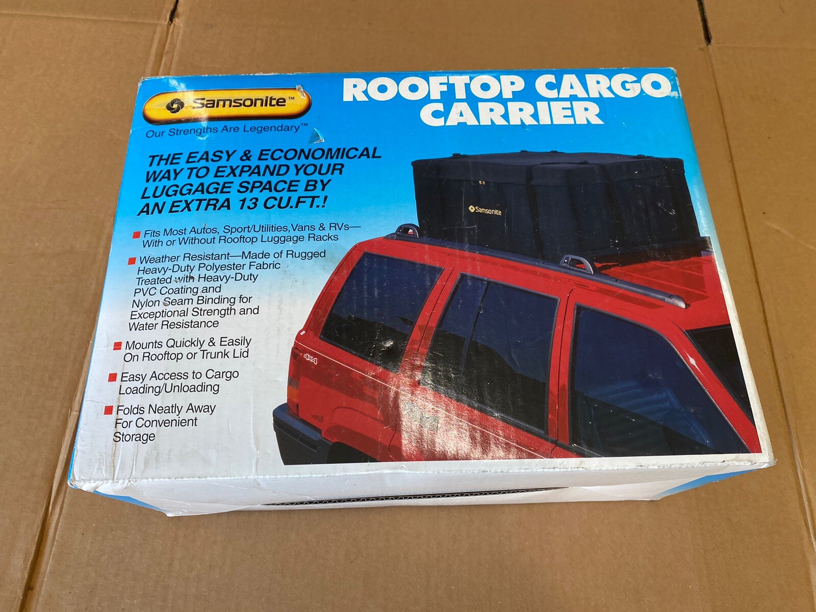 Samsonite 13 Cubic foot Rooftop Cargo Carrier Black Waterproof eBay