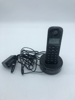 Philips D1601B DECT Telefon, 4,1 cm Display, ECO+, Anrufer-ID, Schwarz