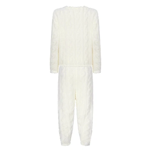 Womens Pajamas Set New Year Sleepwear Solid Color Homewear Elastic Waistband - Picture 45 of 79