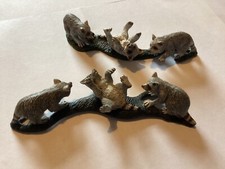Schleich 2 sets of 3 Raccoon cubs