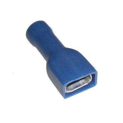 100 Stück Kabelverbinder Set - Flachsteckhülsen 6,3mm Rot & Blau