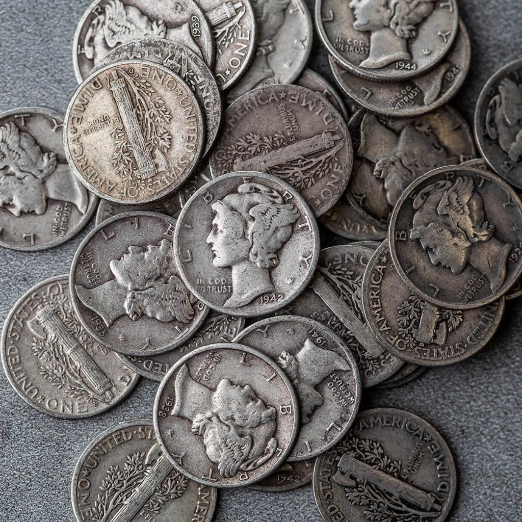 Mercury Dimes 90% Silver - Lot of 50 Coins ($5 FV) - Random Dates #A632 |  eBay