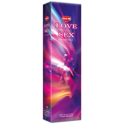 Love and Sex Incense Sticks by HEM Jumbo Box 16 Inches Tall & Burner Bundle