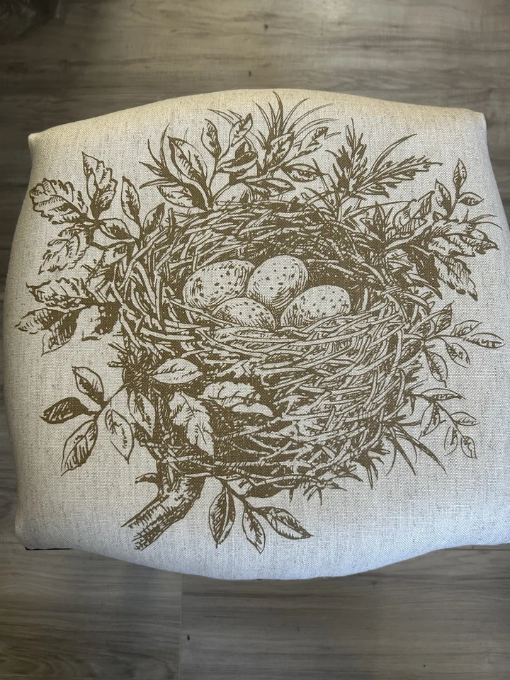 Banqueta para vaidade Needlepoint Bird’s Nest - Imagem 2 de 3