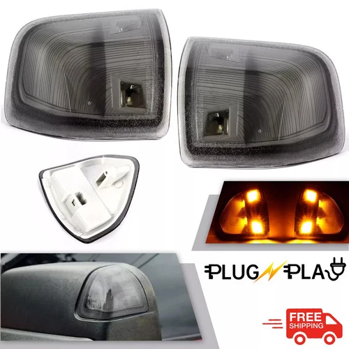 Smoke LED Side Mirror Turn Signal Lights For Dodge Ram #68302828AA #68302829AA