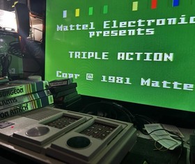 Intellivision 80's Mattel Game Triple Action Sears Triple Action Arcade Complete