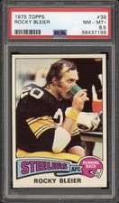 1975 Topps Rocky Bleier Rookie RC #39 PSA 8.5 NM-MT+ Pittsburgh Steelers
