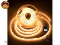 5M COB LED Streifen Warmweiss 3000K, 640 Leds Dimmbar Lichtband CRI90+, COB LED