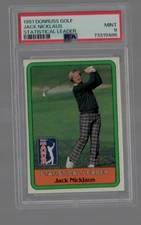 1981 Donruss Golf Jack Nicklaus Statistical Leader Rookie Card PSA 9 Mint