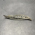 STERLING SILVER 925 lot Brooch O4 Feather Dainty Cute Vintage Old Latch Fancy