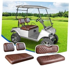 4PCS Golf Cart Seat Fits Club Car DS Pre-2000 Front and Rear Brown Brown 8438