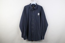 Vtg 90s Y2K Mens Large Old English D Detroit Tigers Baseball Button Down Shirt