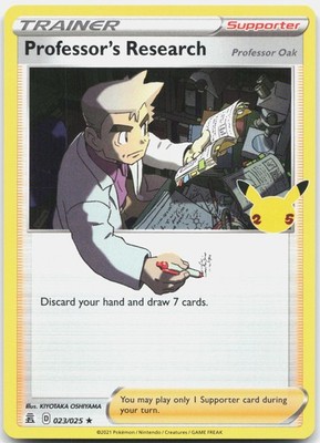 Professor's Research Holo Rare Celebrations 023/025 NM