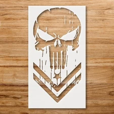 Punisher Skull Custom Painting Stencil for DIY Projects - StencilAir