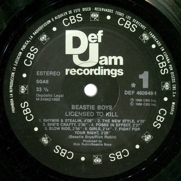 Beastie Boys - Licensed To Ill LP 1988 Def Jam F/VG+ *PLS READ DESC* - Image 3 of 4