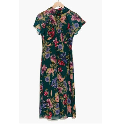 green emerald velvet dress Vince Camuto Floral Halter Dress RS 29
