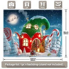 Christmas Red Truck Polyester Photography Backdrop 8x6ft10x8ft Winter Snowy For