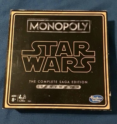 Monopoly Star Wars The Complete Saga 2018 Board Game Complete   New Open Box