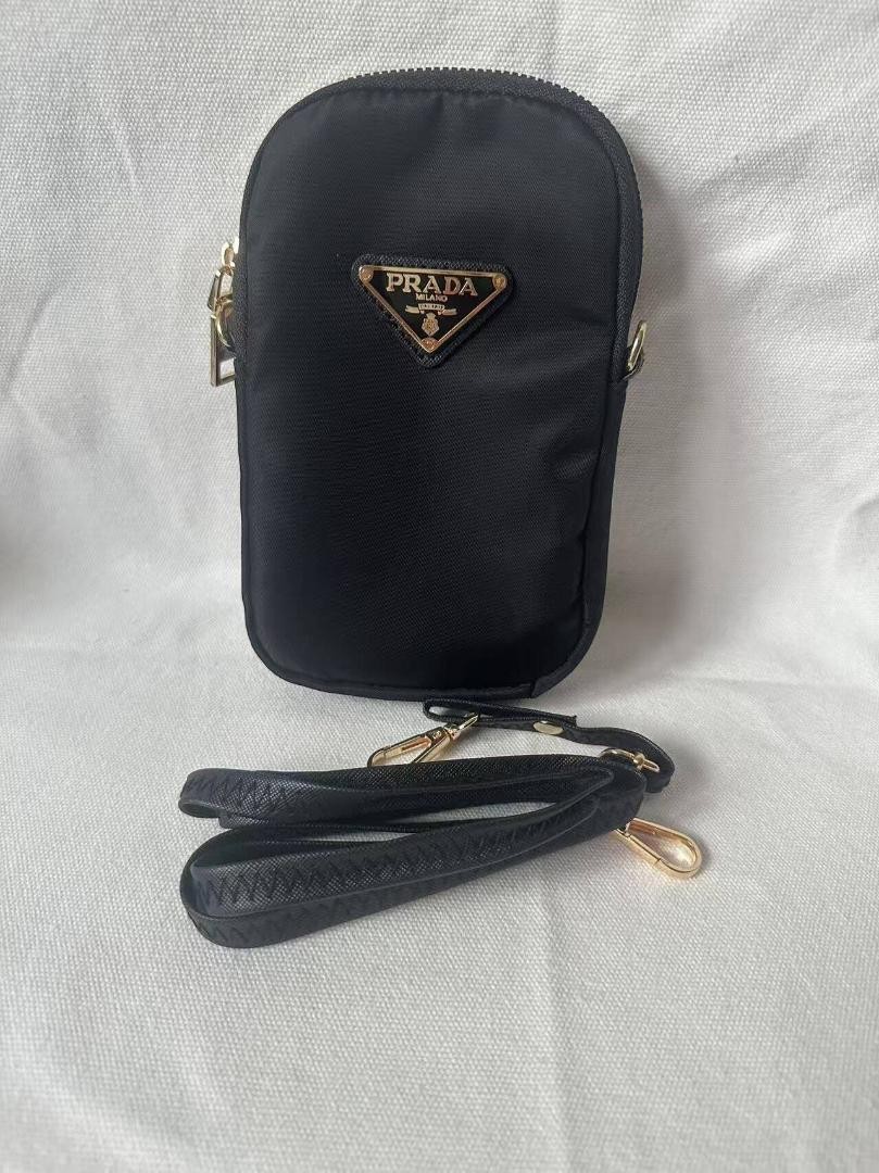 PRADA Black Nylon Shoulder Bag From Japan