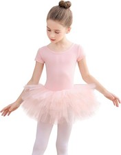 EASTBUDDY Ballet Dress for Girls,Toddler Dance Leotard 120 4-5 Years , Pink