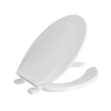 Plastic White Elongated Toilet Seat
