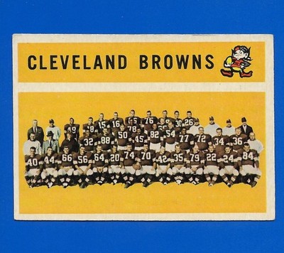 1960 Topps Football #31 Cleveland Browns Team UNMARKED card HOF Jim Brown EXMT-