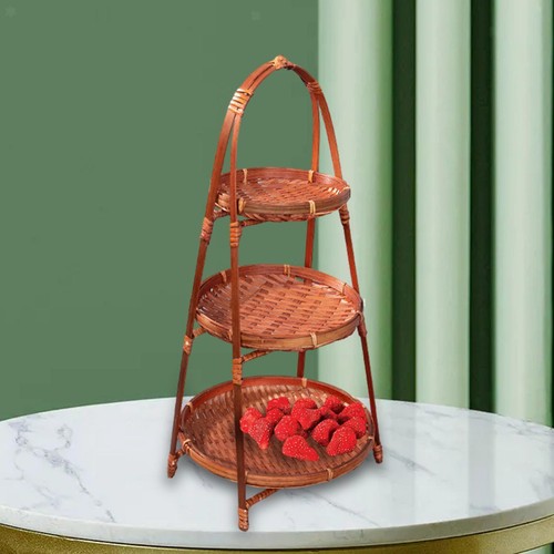 Set of 3 Bamboo Woven Fruit Basket Decor Bamboo Storage Basket - Picture 4 of 7
