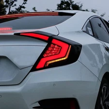 Smoked Full LED Tail Lights for 2016-2021 Honda Civic Sedan Rear Lights 4 PCS